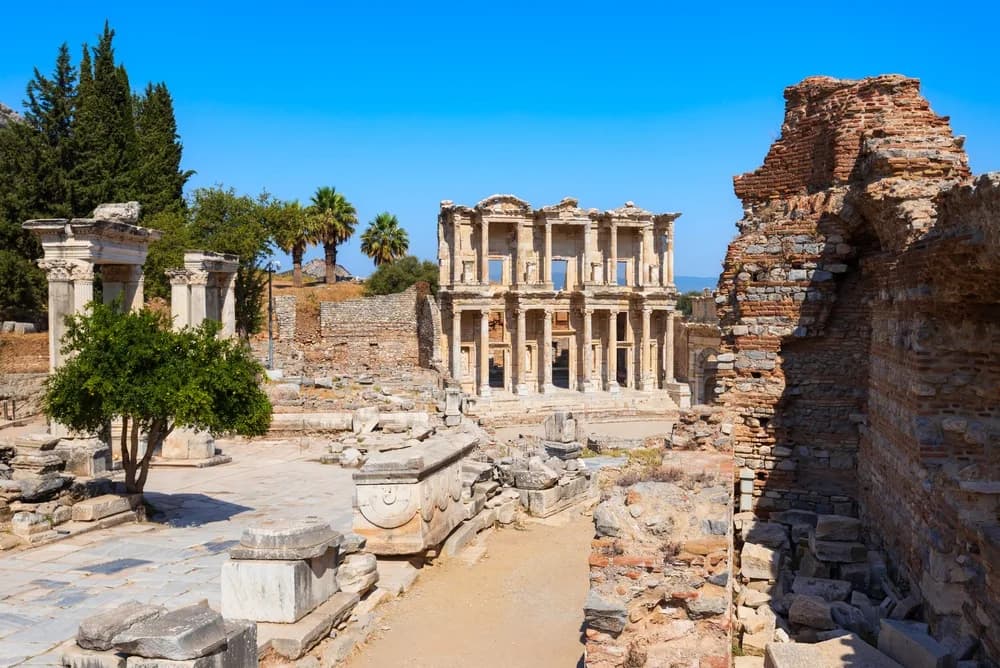 The Library of Celsus at the ancient city of Ephesus